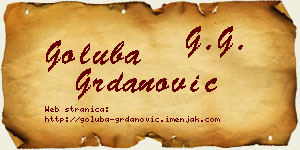 Goluba Grdanović vizit kartica
